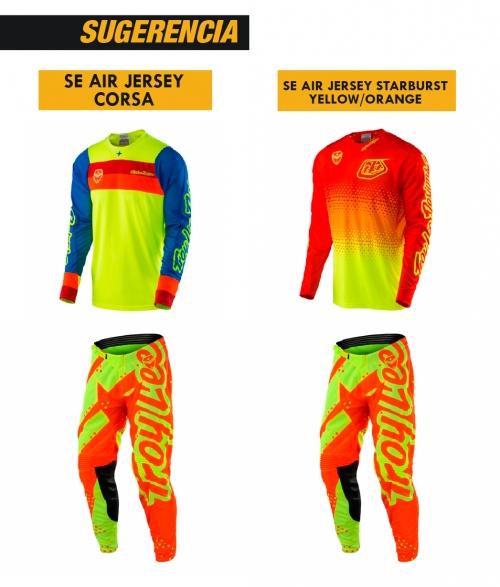 Pantalón Troy Lee Designs Se Air Moto Shadow Flo Yellow Orange 28